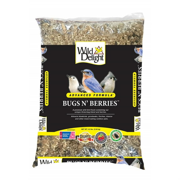 Wild Delight Bugs N' Berries Assorted Species Safflower Seeds Wild Bird Food 4.5 lb