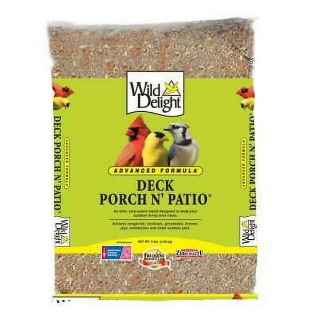 Wild Delight 5 lb Deck Porch Patio Bird Food, Sunflower Seed Kernels