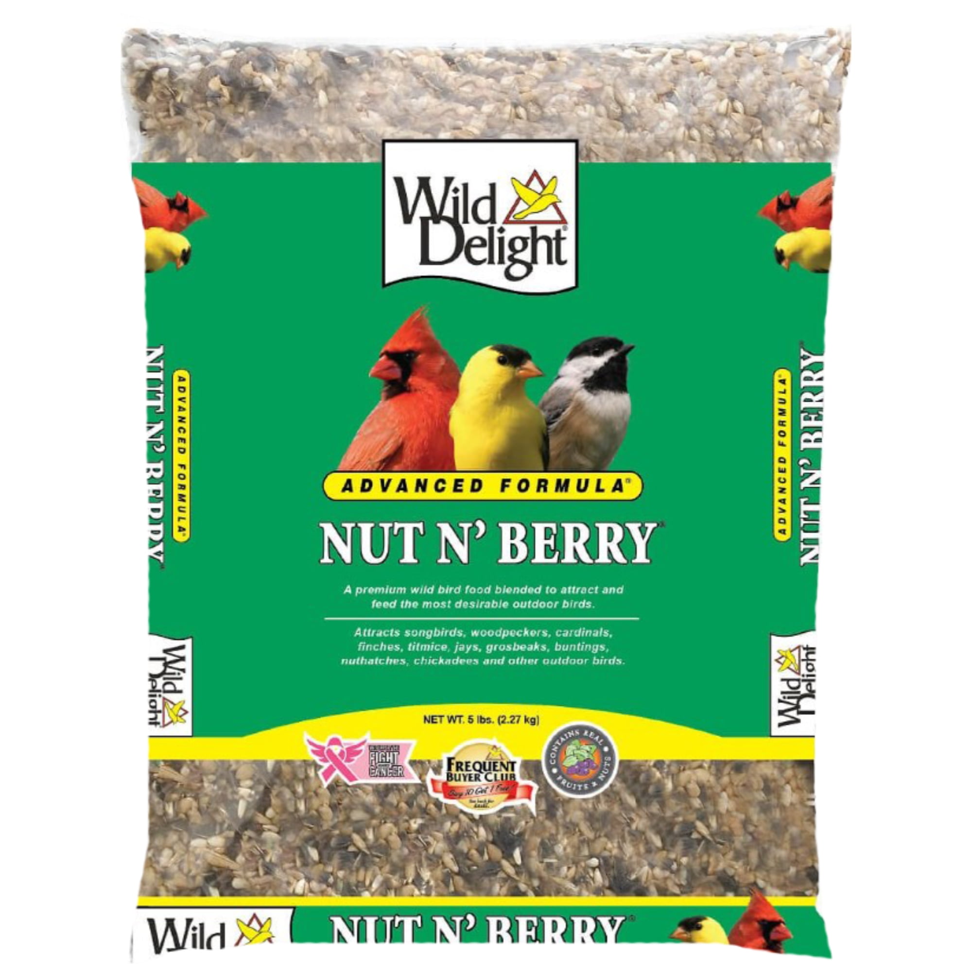 Wild Delight 366050 Nut N' Berry Bird Food, 5 lb, Multi