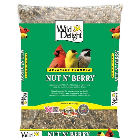 Wild Delight 366050 Nut N' Berry Bird Food, 5 lb, Multi