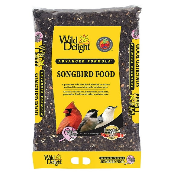 Wild Delight Outdoor Backyard Songbird Food Seed Blend w/ Real Fruit & Nuts