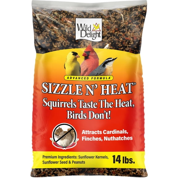 Wild Delight Sizzle N' Heat Advanced Formula Birdseed Food- 14 Pounds