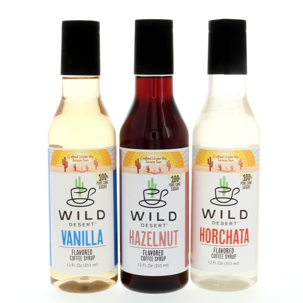 Wild Desert Gourmet Coffee Syrup Gift Set in Box Variety 3 Pack BPA