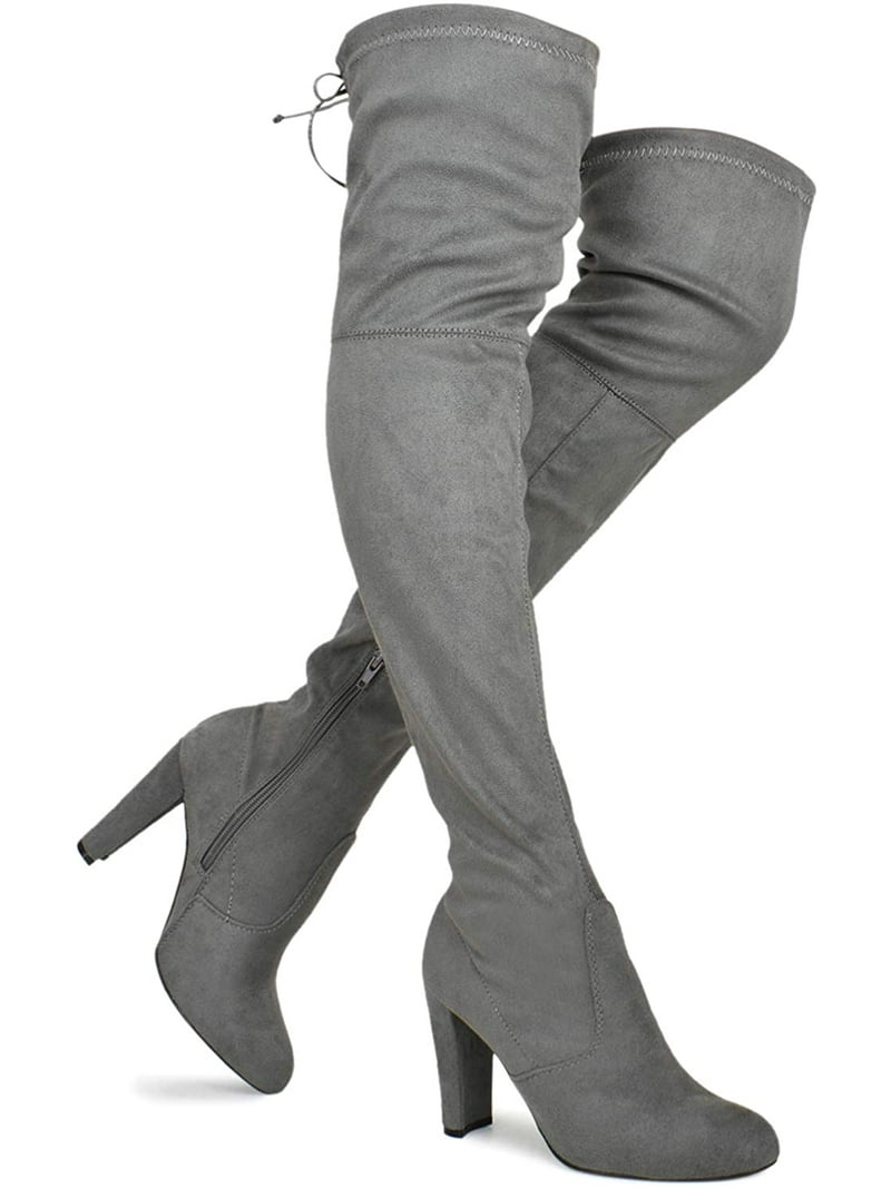 Wild Diva Lounge Amaya-01 Women's Over The Knee Tie Up High