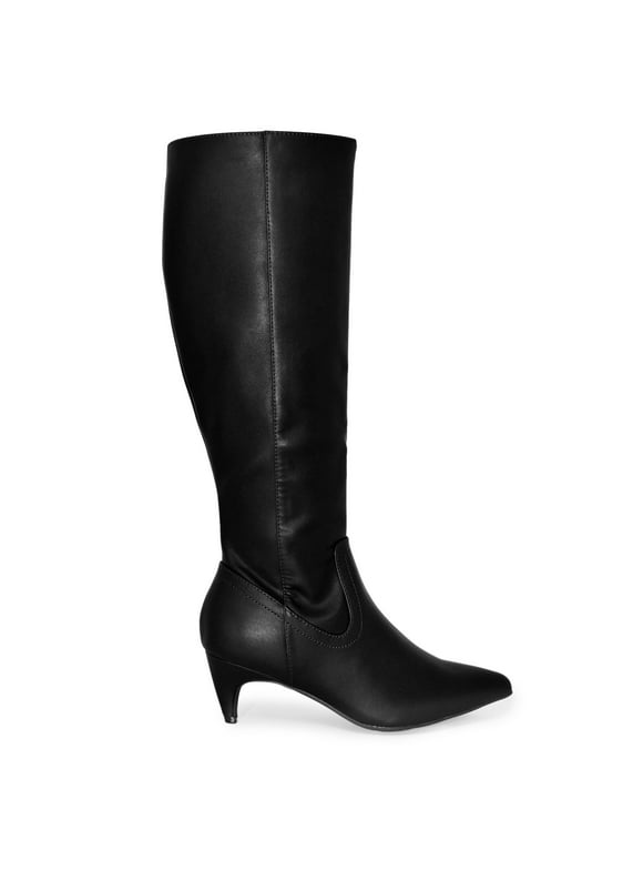 Kitten Heel Knee Boot