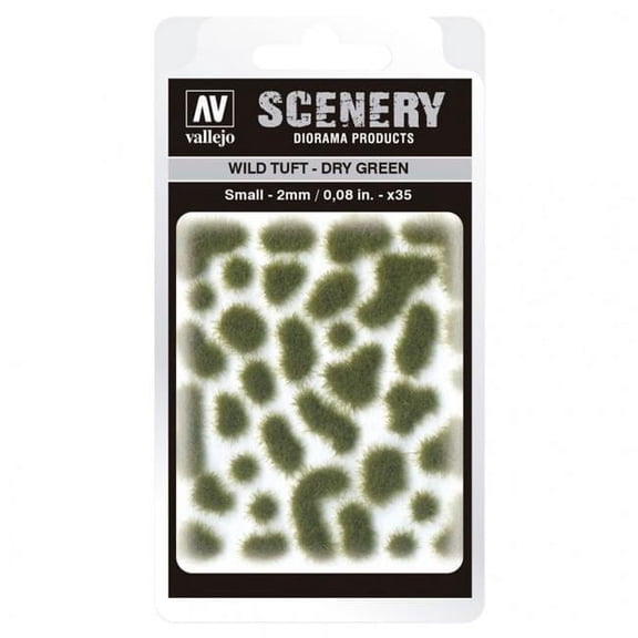 Wild Dry Green Tuft Small 2mm / 0.08 in. Vallejo Paints