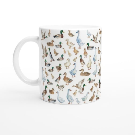 Wild Ducks Ceramic Mug - Nature-Inspired Wild Drinkware.