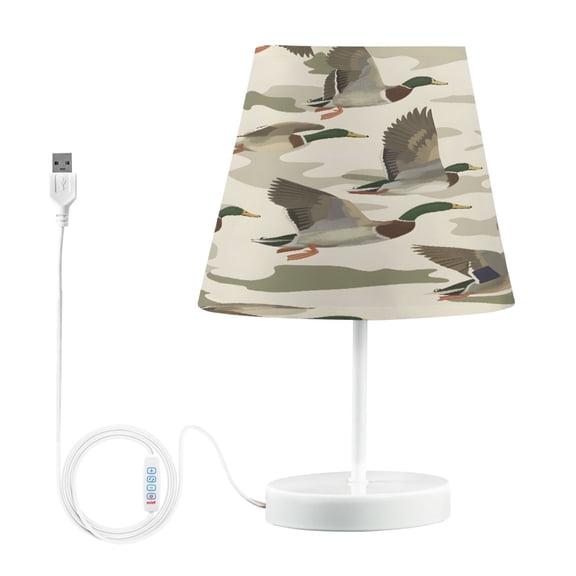 Wild Ducks Flying Desk Lamp LED Table Nightstand Lamps with 3 Color Temperatures for Home Bedroom Living Room Decor 8x12