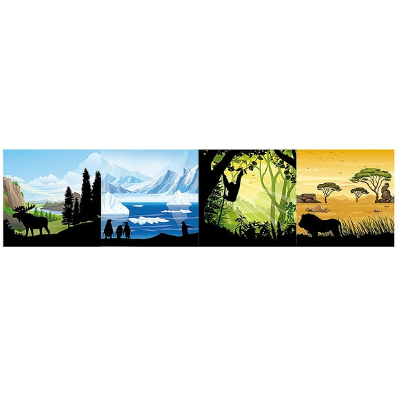 Wild Encounters Vbs Biomes Backdrop - Party Decor - 6 Pieces