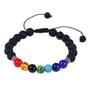 Wild Essentials 7 Chakras Lava Stone Bracelet
