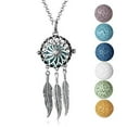 thumbnail image 1 of Wild Essentials Dream Catcher Lava Stone Essential Oil Diffuser Necklace Gift Set - Includes Aromatherapy Pendant, 24" Stainless Steel Chain, 6 Color Lava Stones, 1 of 4