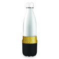 thumbnail image 1 of Wild Eye 12.5” White and Gold Glittered Insulted Portable Wine Carrier with Black Cups, 1 of 3
