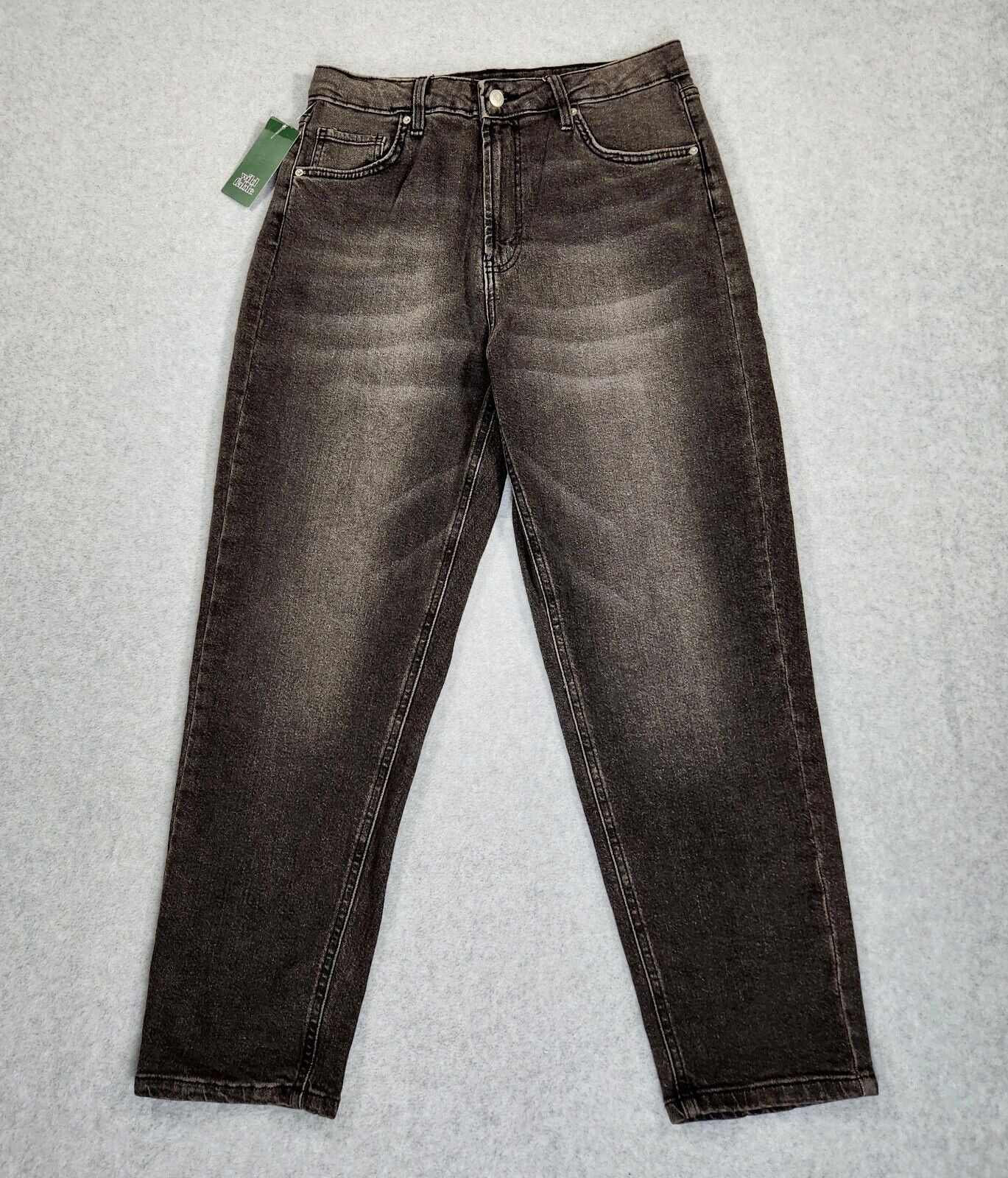 Wild Fable Mom Jeans Women's Size 12 Highest Rise Black NWT Denim -  Walmart.com