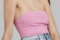 Wild Fable Womens Pink Floral Strapless Tube Top, Size XS