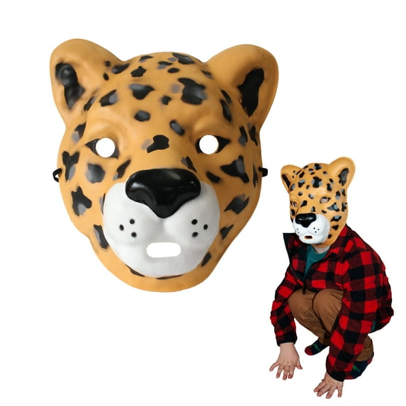 Wild Faces Leopard Mask by Deluxebase – Foam Animal Mask for Kids, Party Favors & Jungle Play