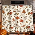 thumbnail image 1 of Wild Fall Foliage Oven Door Cover, Botanical Maple Leaf Acorn Tiny Floral Cotton‑Blend Kitchen Stove Curtain, Self‑Adhesive Oven Curtain Skirt 30 x 25.2 Inch, 1 of 9