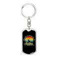 thumbnail image 1 of Wild Find You Hunter'S Keychain Stainless Steel or 18k Gold Dog Tag Keyring, 1 of 10