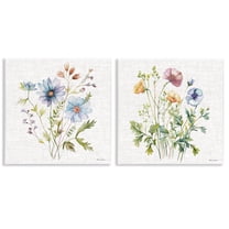 Stupell Industries Wild Flower Botanical Bundles 2 Piece Wall Plaque Art Set, design by Nicole DeCamp