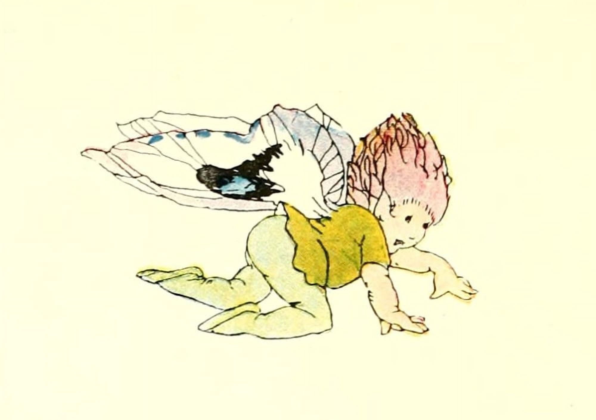 Wild Flower Children c1918 Fairy child Canvas Art - Janet Laura Scott (18 x 24)