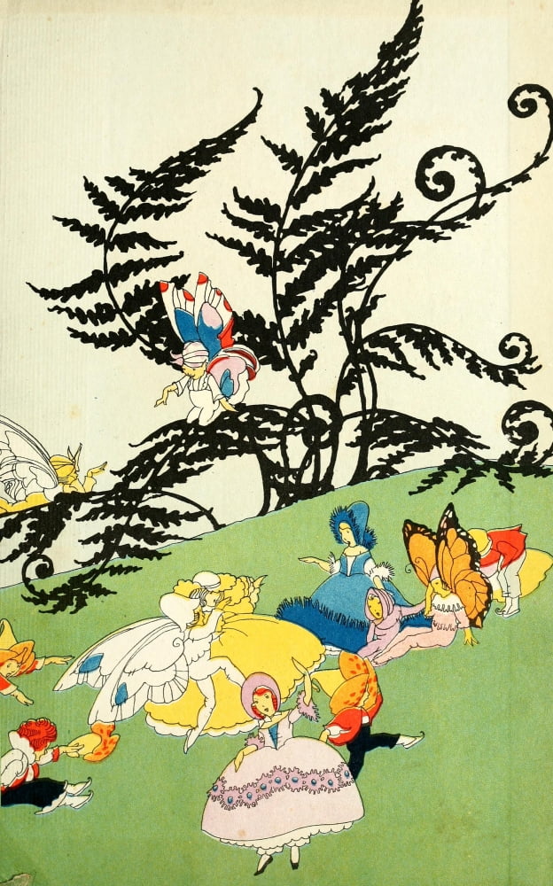 Wild Flower Children c1918 Flyleaf 2 Canvas Art - Janet Laura Scott (24 x 36)