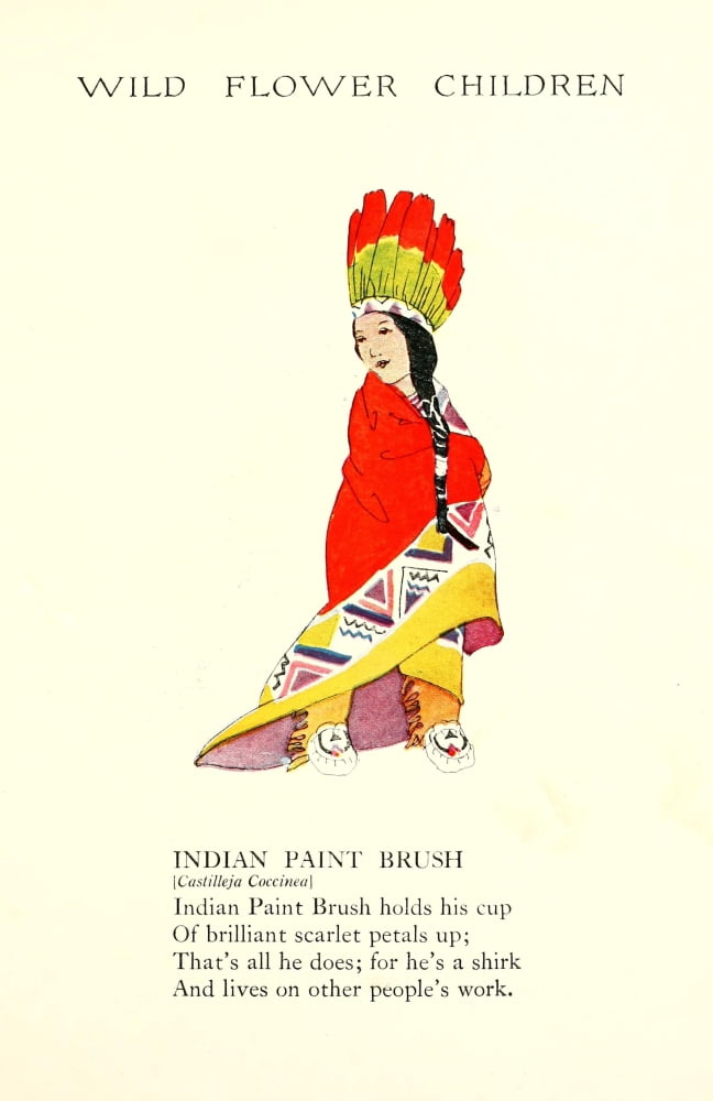Wild Flower Children c1918 Indian Paint Brush Canvas Art - Janet Laura Scott (24 x 36)