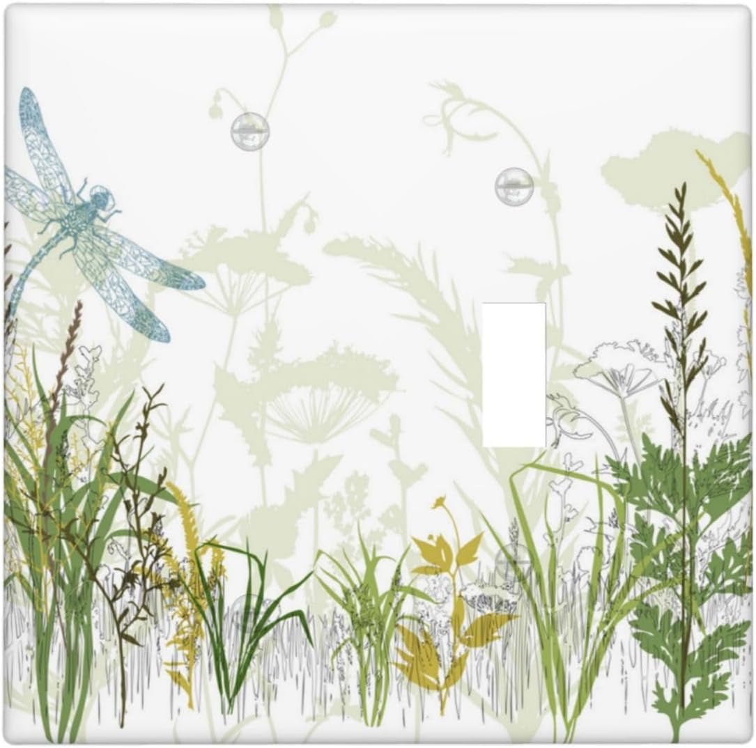 Wild Flower Dragonfly 1 Gang Toggle Light Switch Cover Plates
