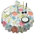 thumbnail image 1 of Wild Flower Rustic Botanical Round Table Cloth,Wrinkle Resistant Table Cover with Polyester,Waterproof Reusable Round Table Clothes for Easter Birthday Picnic Wedding (Round,60x60inch), 1 of 6