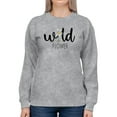 thumbnail image 1 of Wild Flower Single Daisy Sweatshirt Women -Image by Shutterstock, Female Large, 1 of 4