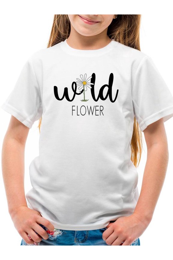 Wild Flower Single Daisy T-Shirt Juniors -Image by Shutterstock, Medium