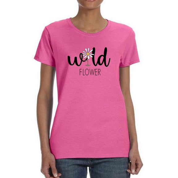 Wild Flower Single Daisy T-Shirt Women -Image by Shutterstock, Female Large