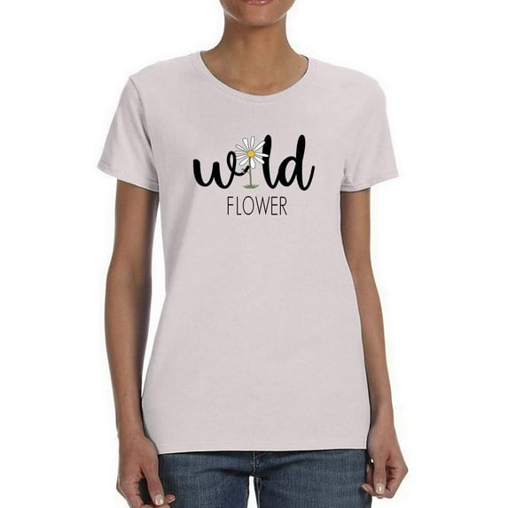 Wild Flower Single Daisy T-Shirt Women -Image by Shutterstock, Female x-Large