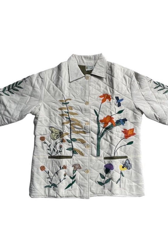 Wild Flower Themed Cotton Jacket | Soft Cotton Filled, Reversible, Comfortable and Stylish Jacket