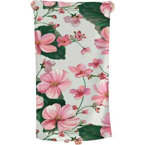 Wild Flower Tulips Printed Microfiber Sand Free Pool Towel Lightweight Oversized Absorbent Compact Travel Must Have for The Swimming