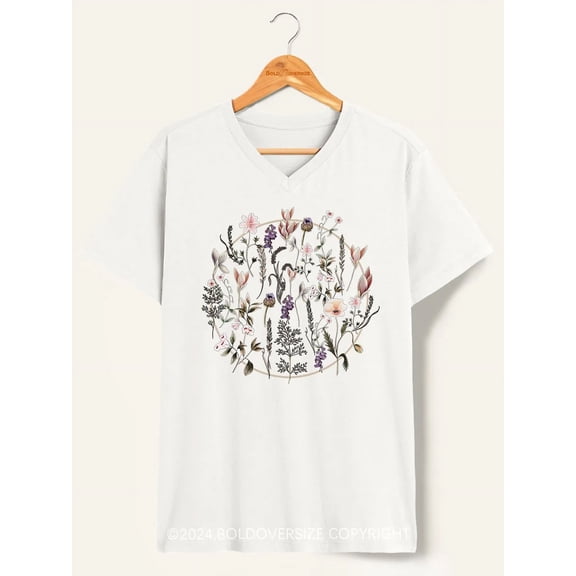 Wild Flower V-Neck Tee