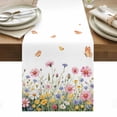 thumbnail image 1 of Wild Flowers Table Runner - 72 Inch Long, Kitchen Dining Table Runner Dresser Scarves, Spring Butterfly Watercolor Country Floral Farmhouse Decor for Coffee Tables Wedding Party Banquet, 1 of 8