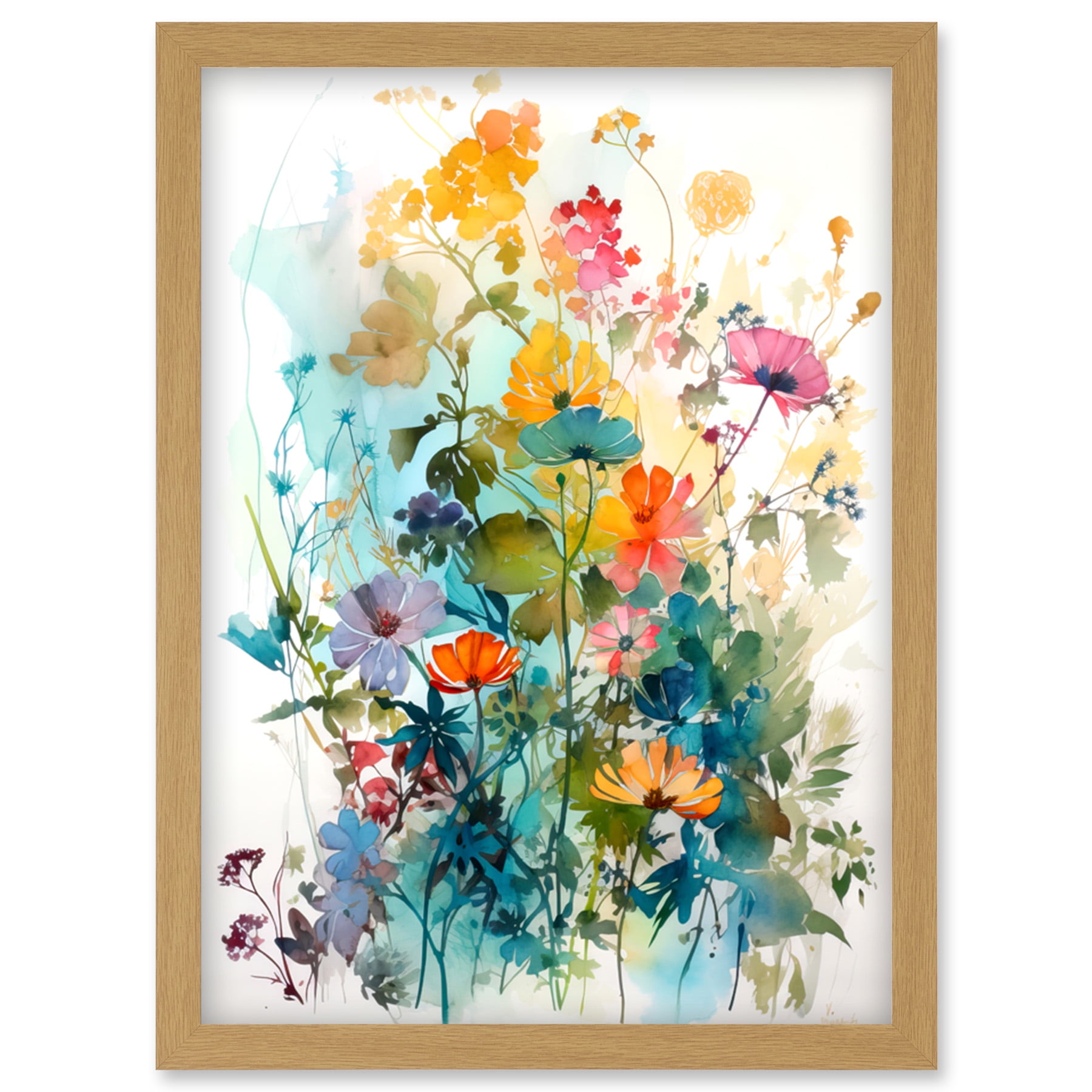 本33／Painting Fresh Florals in Watercolor Wild Flowers Watercolour Painting Rainbow Colour Bright
