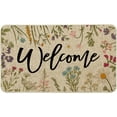 thumbnail image 1 of Wild Flowers Welcome Spring Doormat, Seasonal Summer Home Decor Low-Profile Switch Rug Door Mat Floor Mat for Indoor Outdoor 17x29 Inch, 1 of 6
