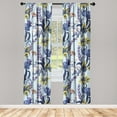 thumbnail image 1 of Wild Flowers Window Curtains, Jungle Boho Theme Lily Floral Vintage Pattern Blossoming Jungle, Lightweight Decor 2-Panel Set with Rod Pocket, Pair of - 28"x63", Apple Green Dark Lavender, by Ambesonne, 1 of 3