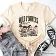 thumbnail image 1 of Wild Flowers and Wild Horses T-Shirt, Retro Western White and Natural Tee for Free-Spirited Women, 1 of 8