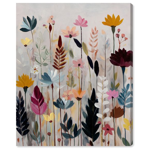 Wild Folk I Canvas Print Floral Wall Decor by Art Remedy, Gallery Wrapped, 24 x 30