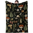 thumbnail image 1 of Wild Forest Mushrooms Blanket Soft Warm Throw Blanket for Couch Sofa Bed Home Mushrooms Decor (Wild Forest Mushrooms, 60x50in), 1 of 6