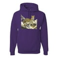 thumbnail image 1 of Wild Forest Spotted Cheetah Family Fashion Graphic Hoodie Sweatshirt, Purple, X-Large, 1 of 1