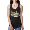 thumbnail image 1 of Wild Forest Spotted Cheetah Family Fashion Ladies Racerback Tank Top, Black, Small, 1 of 1