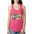 thumbnail image 1 of Wild Forest Spotted Cheetah Family Fashion Ladies Racerback Tank Top, Hot Pink, Medium, 1 of 1
