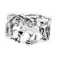 thumbnail image 1 of Wild & Free Running Horses Sterling Silver Ring-7, 1 of 7