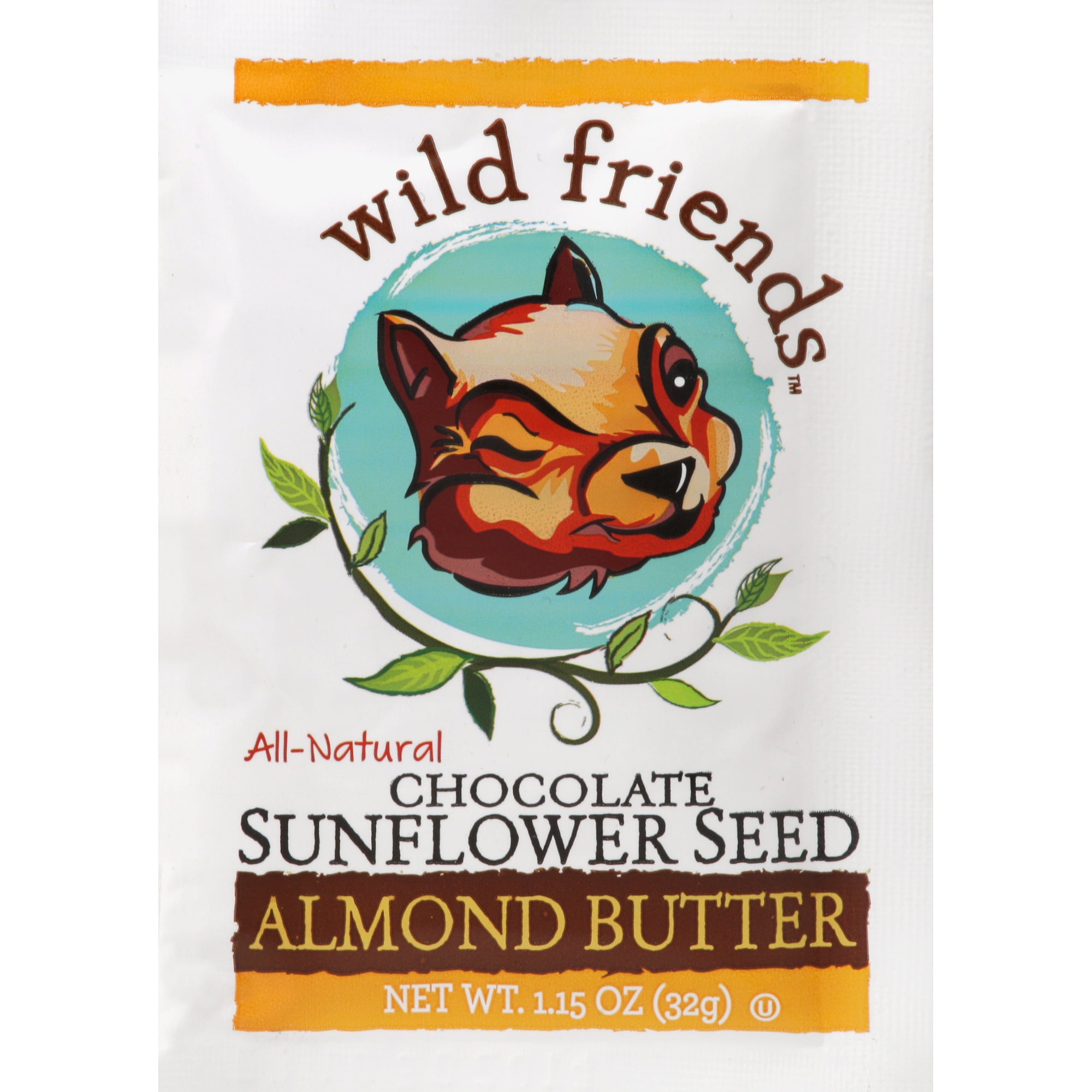 Wild Friends AllNatural Chocolate Sunflower Seed Almond Butter, 1.15 oz, (Pack of 10)