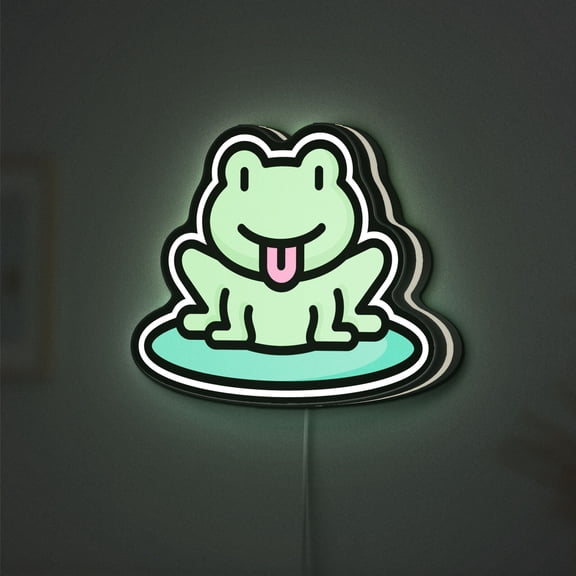 Wild Frog 3D Novelty Light Box, Amphibian Lamp for Animal Lovers and Nature-Focused Spaces (Height 8 inch, 20cm)