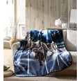 thumbnail image 1 of Wild Frontier Wolves Gray Polyester Throw, 50 in x 60 in, 1 of 5