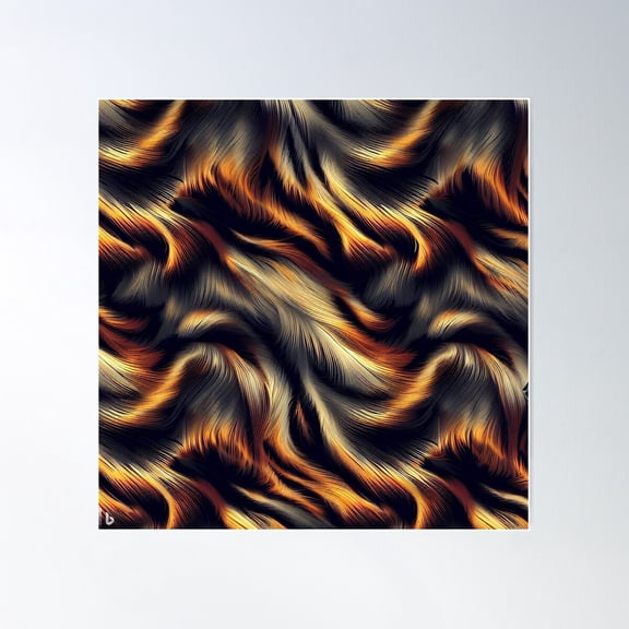 Wild Fur Poster Wall Art, Modern Wall Decor For Living Room Bedroom, 16x16 UNFRAMED