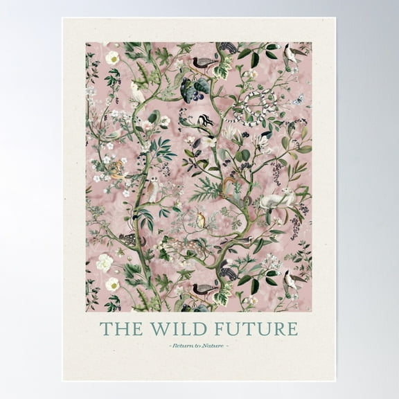 Wild Future Pink Poster Wall Art, Modern Wall Decor For Living Room Bedroom, 8x12 UNFRAMED